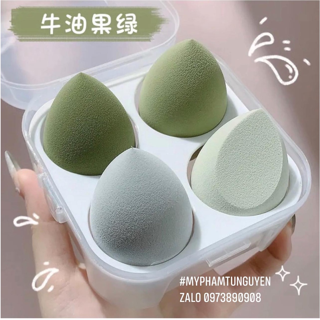 Bông mút tán nền trang điểm set 4 cái