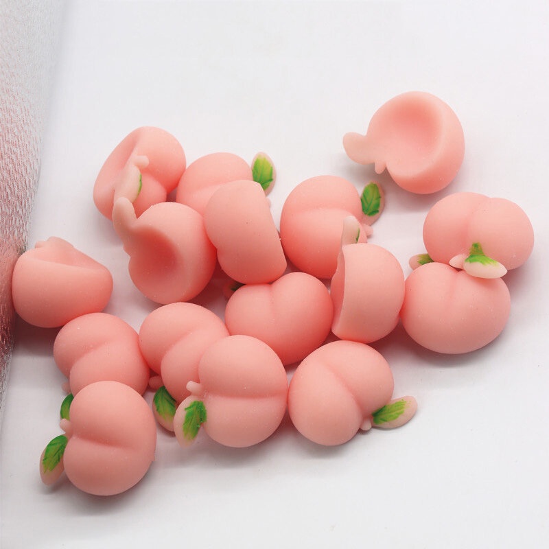 Đồ chơi nắn bóp squishy kiêu dáng trái đào hồng 3D giúp giảm stress