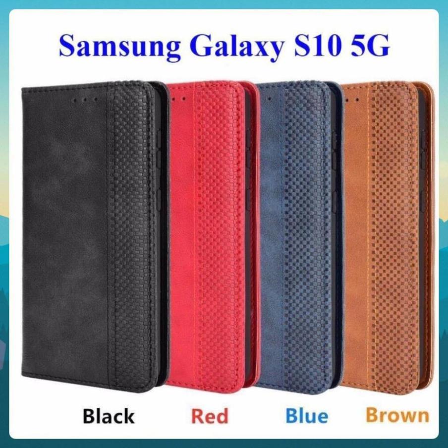 [FreeShip] Bao da dạng ví Samsung S10 5G (cam kết xịn) hit nam châm, ngăn đựng thẻ ATM tiền tiện lợi