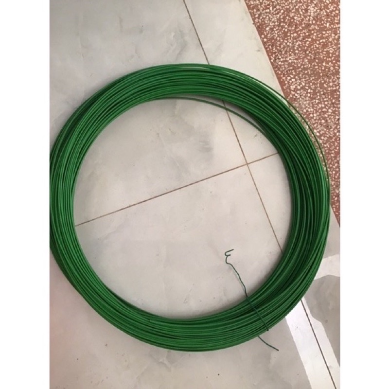 dây thép bọc nhựa màu xanh 3,5 li không rỉ phơi quần áo , giàn leo...