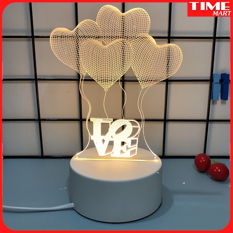 Đèn Led 3d Dùng Trang Trí Nội Thất. Đa hình đáng yêu phù hợp cho mọi căn phòng [TIME_MART siêu thị tiện ích gia đình]