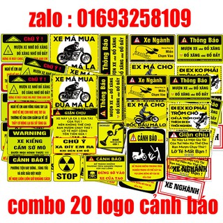 20 logo cảnh báo, tem xe cảnh báo