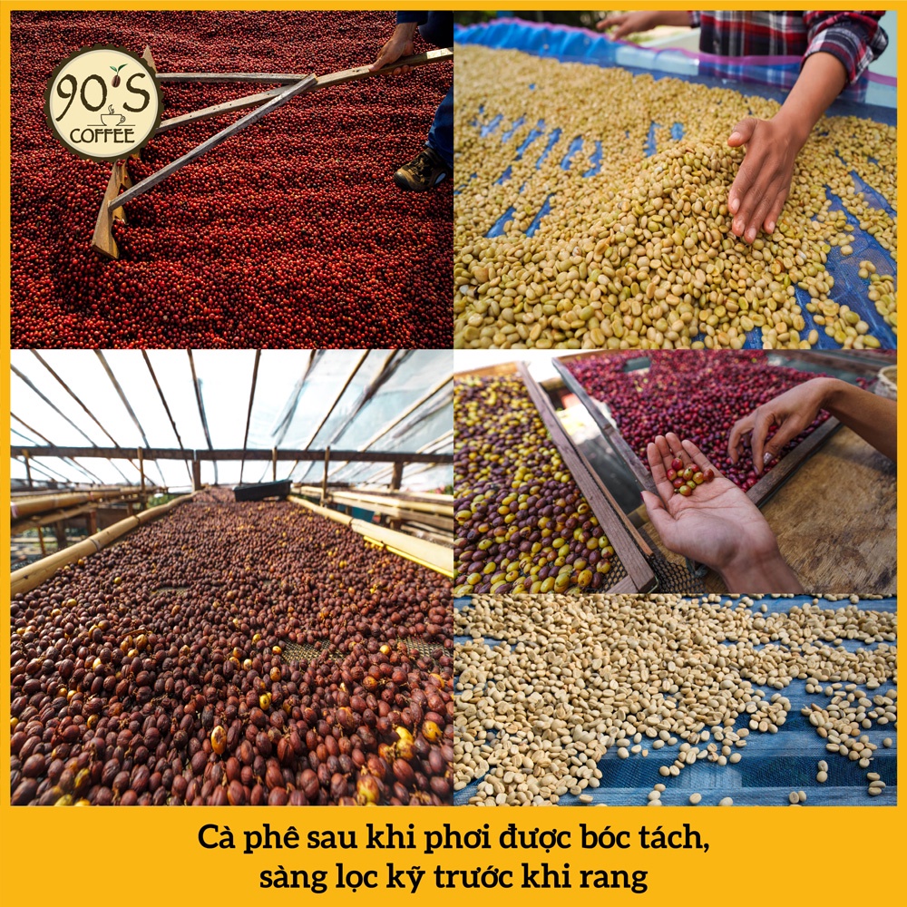 Cà phê RANG MỘC CHẤT LƯỢNG CAO 250Gr CHÍNH HÃNG 90S COFFEE