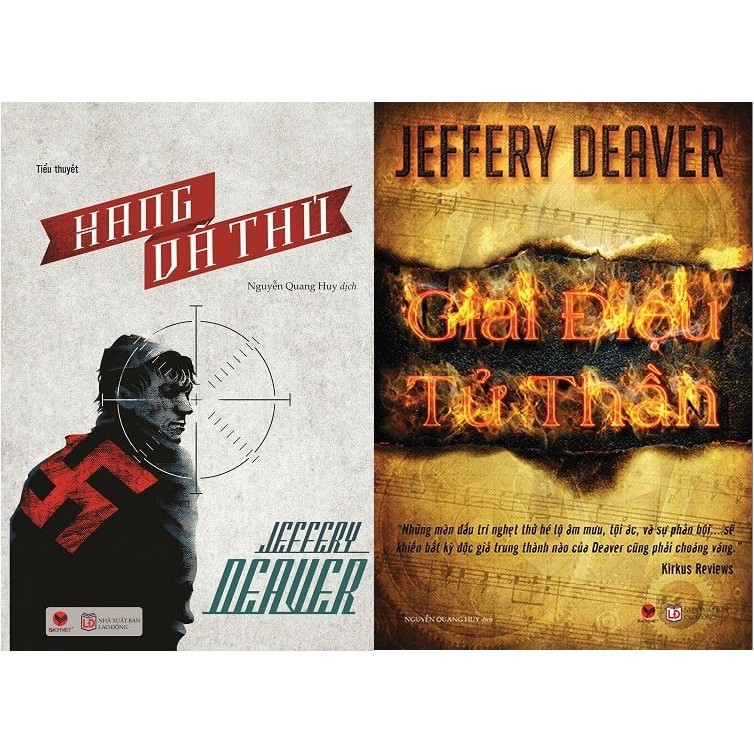 Sách -  Combo 2 cuốn trinh thám hấp dẫn: Hang Dã Thú + Giai Điệu Tử Thần - Tác giả Jeffery Deaver