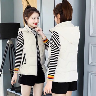 Áo gile phao nữ ( THÁO ĐƯỢC MŨ )