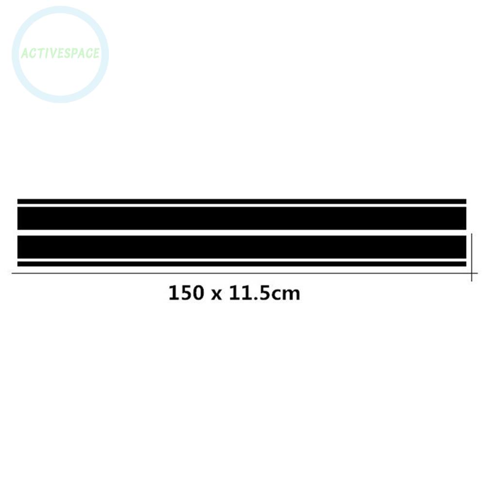 1 Set 150cm Decal Kẻ Sọc Màu Đen Dán Nắp Capo Xe Hơi Mercedes Benz A C Cla Gla Glc Class