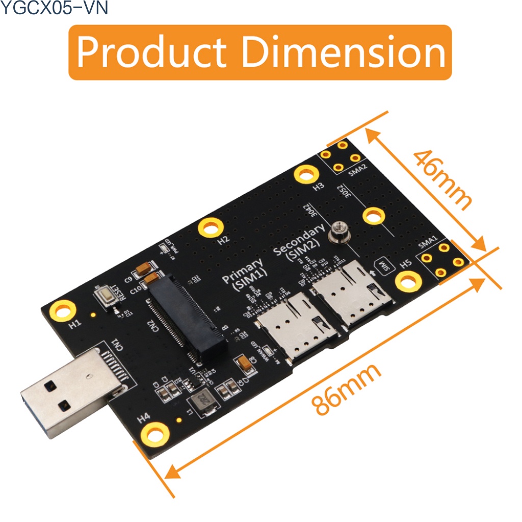 Thẻ Mở Rộng Thẻ Sim Nano M.2 Sang Usb 3.0 Cho Laptop Desktop Wlan / Lte 3g / 4g / 5g | BigBuy360 - bigbuy360.vn