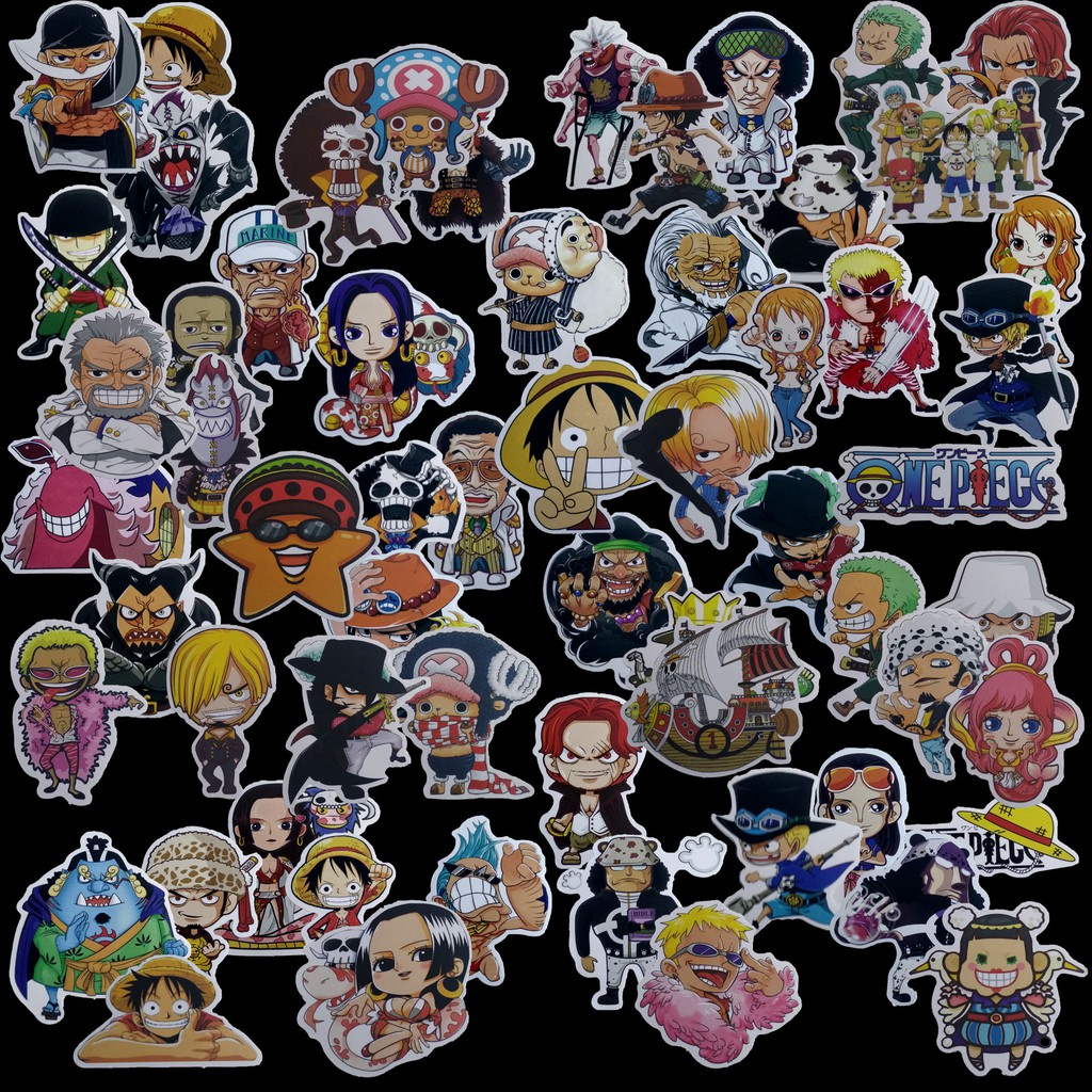 Sticker One Piece dán mũ bảo hiểm, laptop,...
