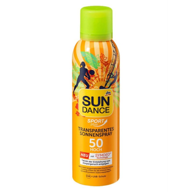 Kem chống nắng BODY SPORT SPF50 SUNDANCE ĐỨC dạng xịt chai 200ml