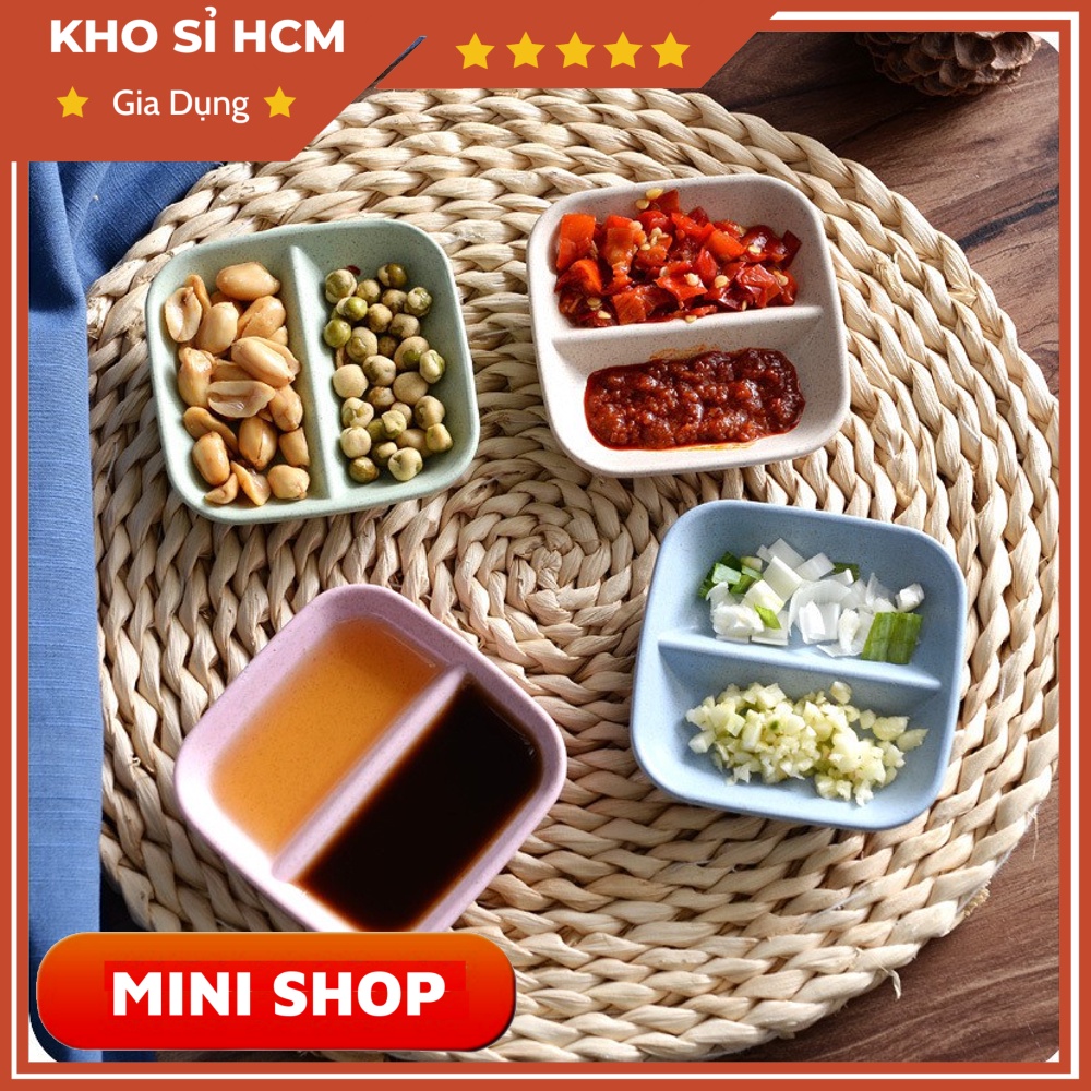 Chén Đựng Gia Vị/ Nước Chấm 2 Ngăn MINISHOP H128
