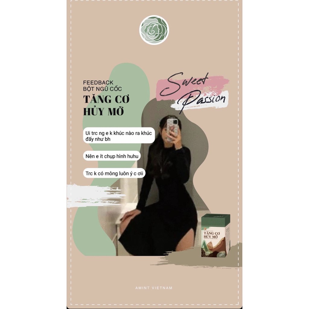 Ngũ cốc Tăng cơ hủy mỡ A'mint (Tăng cơ vị cacao - Tặng kèm quà xinh xắn + Cẩm nang + Thực đơn + Bài tập độc quyền) | BigBuy360 - bigbuy360.vn