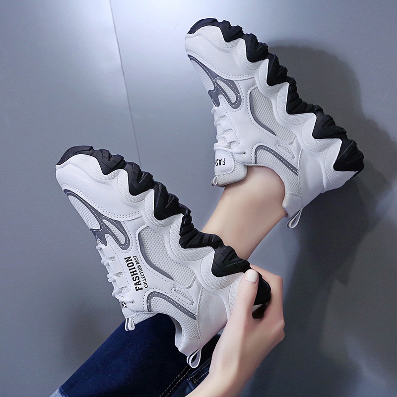 Giày Thể Thao Đế Dày Tăng Chiều Cao Thoáng Khí Phong Cách Hàn Quốc 2022 Thời Trang Mùa Hè Cho Nữ TYT105