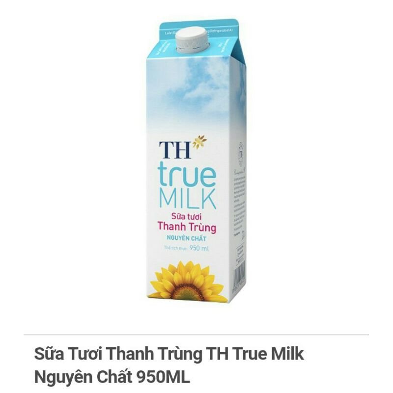 Sữa Thanh Trùng TH True Milk Ít Đường 950ML