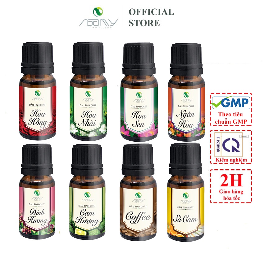 Tinh Dầu Thơm Phòng Nga My Thiên Nhiên Nguyên Chất Nhiều Mùi 10ml Có Kiểm Định Quatest Đuổi Muỗi Khử Mùi Thơm Phòng