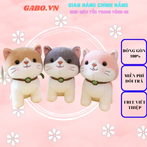 Gấu Bông Mèo Xinh Lông Mịn, Quà Tặng Siêu đáng yêu. GABO.VN-Gấu Bông Siêu Cấp