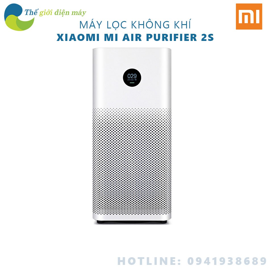 Máy lọc không khí Mi Air Purifier 2S kháng khuẩn lõi lọc hepa kết nối qua app cảnh báo nồng độ bụi - Shop Thế giới điện