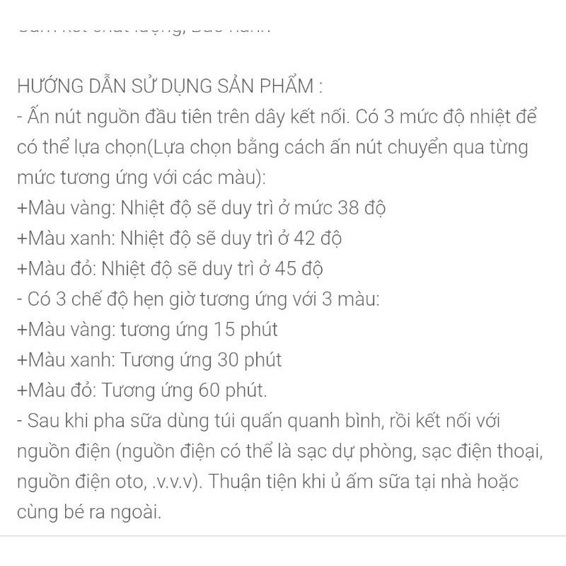 Túi ủ sữa thông minh giữ nhiệt DAITO - có cảm biến điều chỉnh nhiệt độ hẹn giờ an toàn cho bé