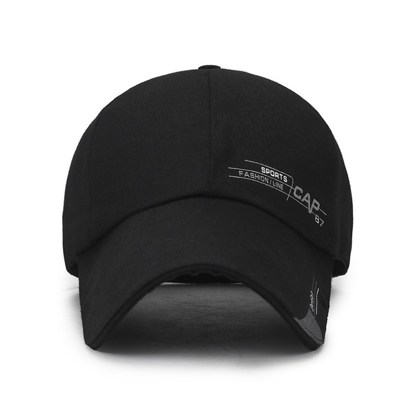 Mũ lưỡi trai Sport Cap khóa đồng cao cấp màu đen