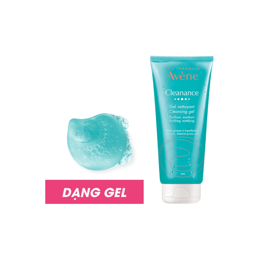 Sữa Rửa Mặt Avene Dạng Gel Dành Cho Da Dầu Mụn, Da Nhạy Cảm 400ml, 200ml