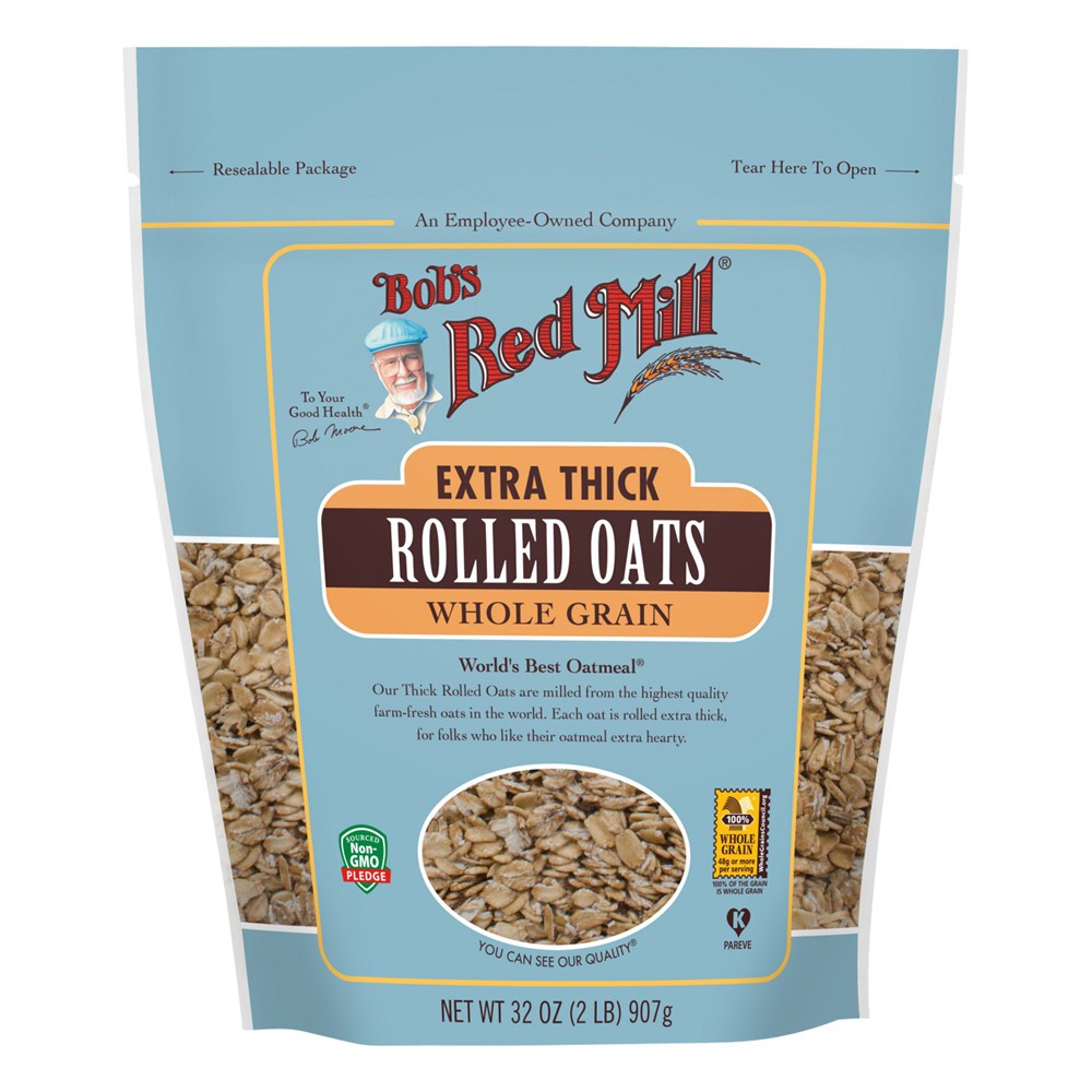 Yến mạch cán dày Bob's Red Mill 907g của Mỹ - Extra thick Oat. Date 04/2024