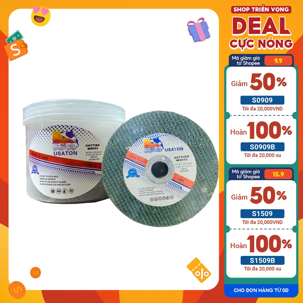 Combo Đá cắt kim loại, cắt sắt thép inox - Chính Hãng