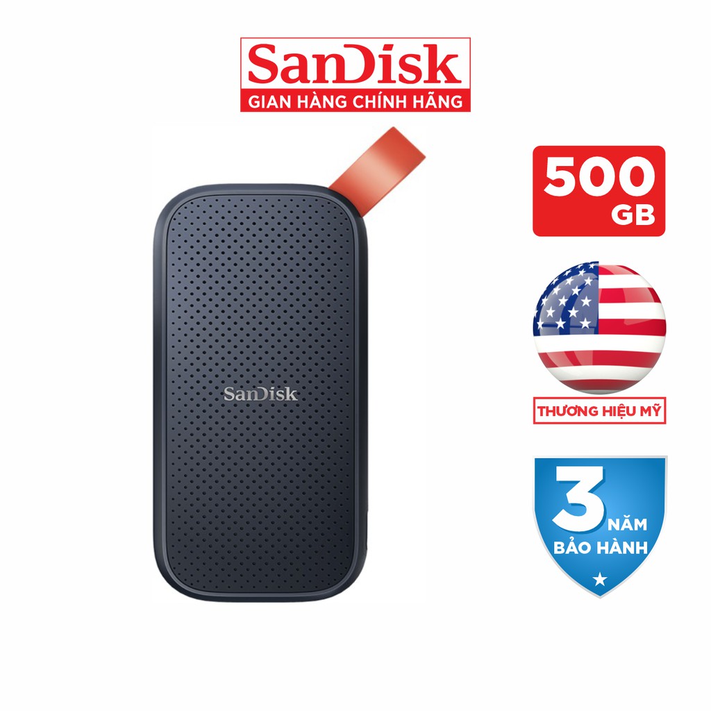Ổ Cứng SSD Di Động SanDisk Portable 500GB - SDSSDE30-480G-G25 - Hàng Phân Phối Chính Hãng