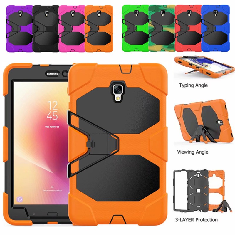 Casing Samsung Galaxy Tab A 8.0 2017 T380 T385 shockproof heavy duty armor case with bracket Multi-layer hybrid rugged tablet cover