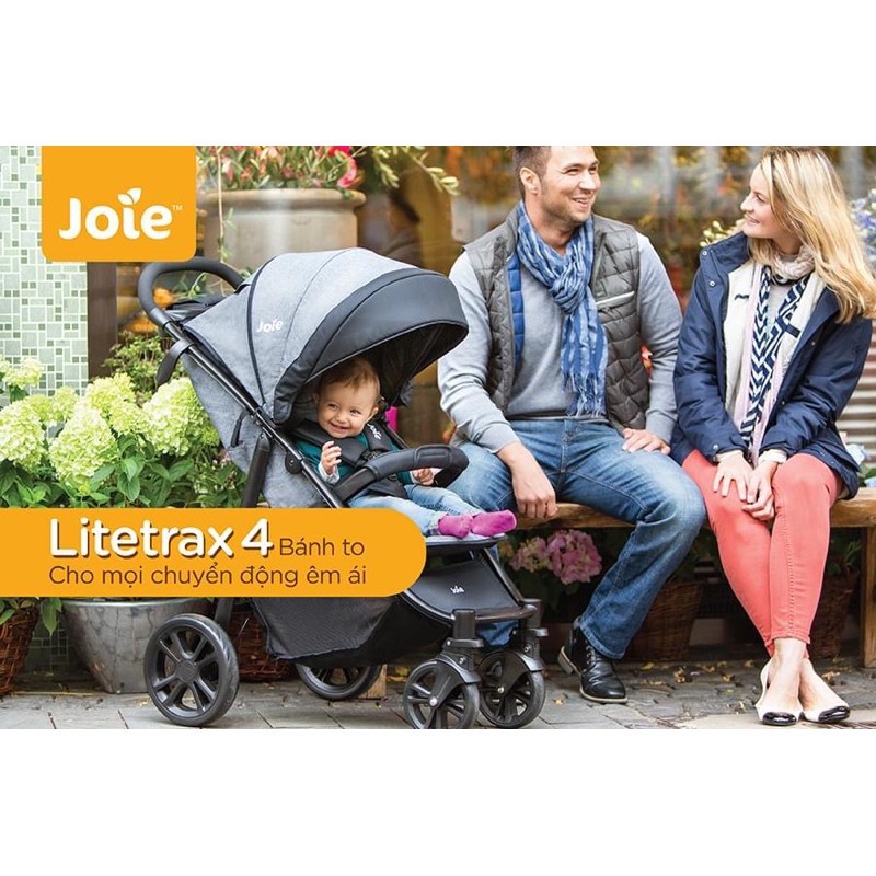 Xe đẩy gấp gọn cao cấp Joie Litetrax 4 Chromium, LITETRAX PRO W/ RC