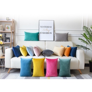 Vỏ gối nhung chữ nhật cỡ 33x48cm tựa lưng sofa