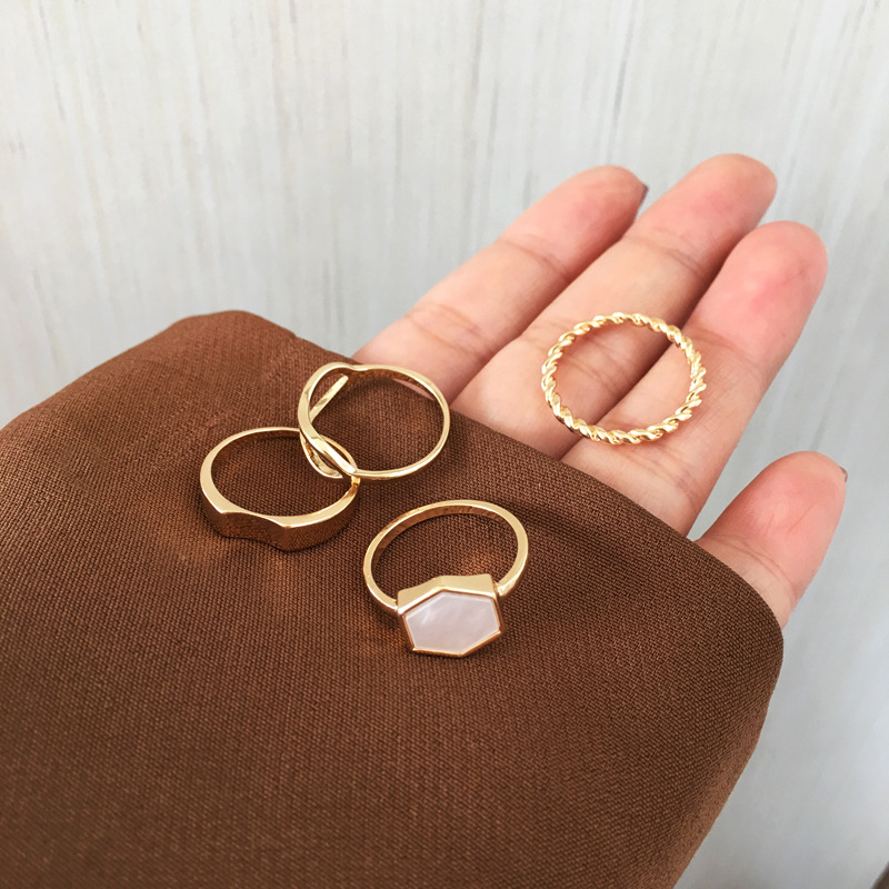 Nhẫn Đeo Tay Bằng Kim Loại Phong Cách Vintage Cho Nữ