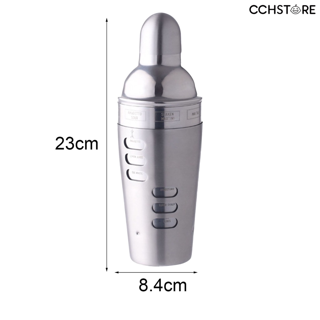 🅒🅒 700ml Cocktail Shaker Eco-friendly Stainless Steel Wall Cocktail for Bar