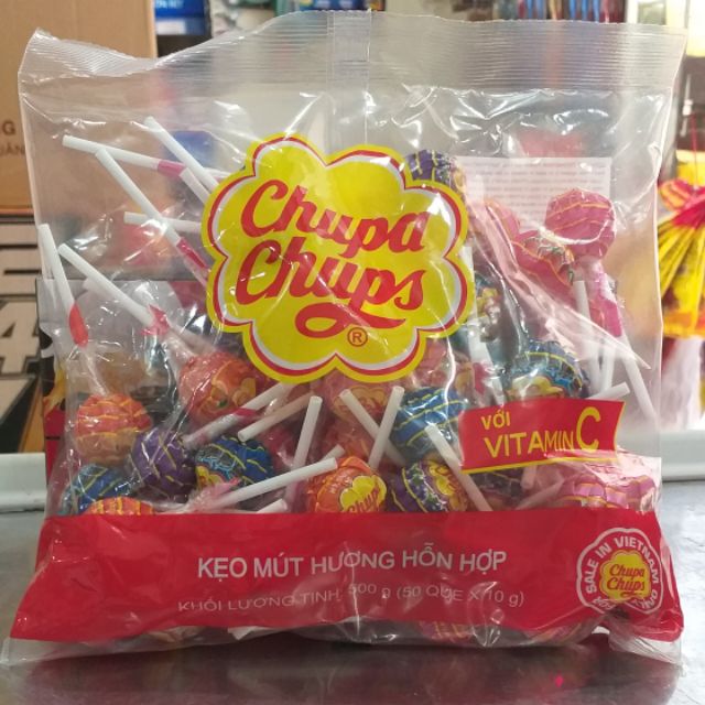 Kẹo Mút Chupa Chups gói 600g (60 que x10g)