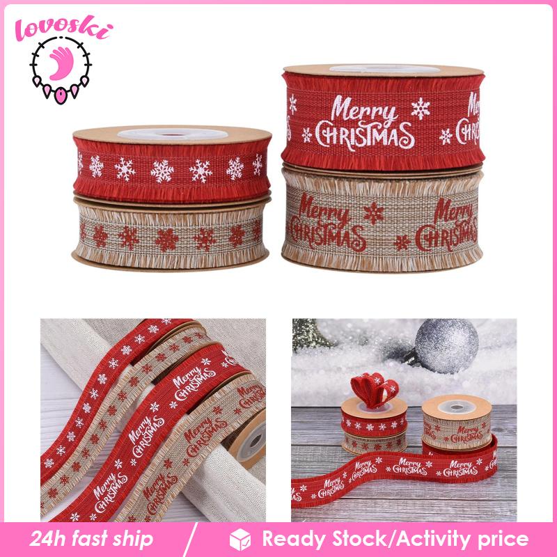 4 Cuộn Dây Ruy Băng Họa Tiết Giáng Sinh Dài 5 Yards