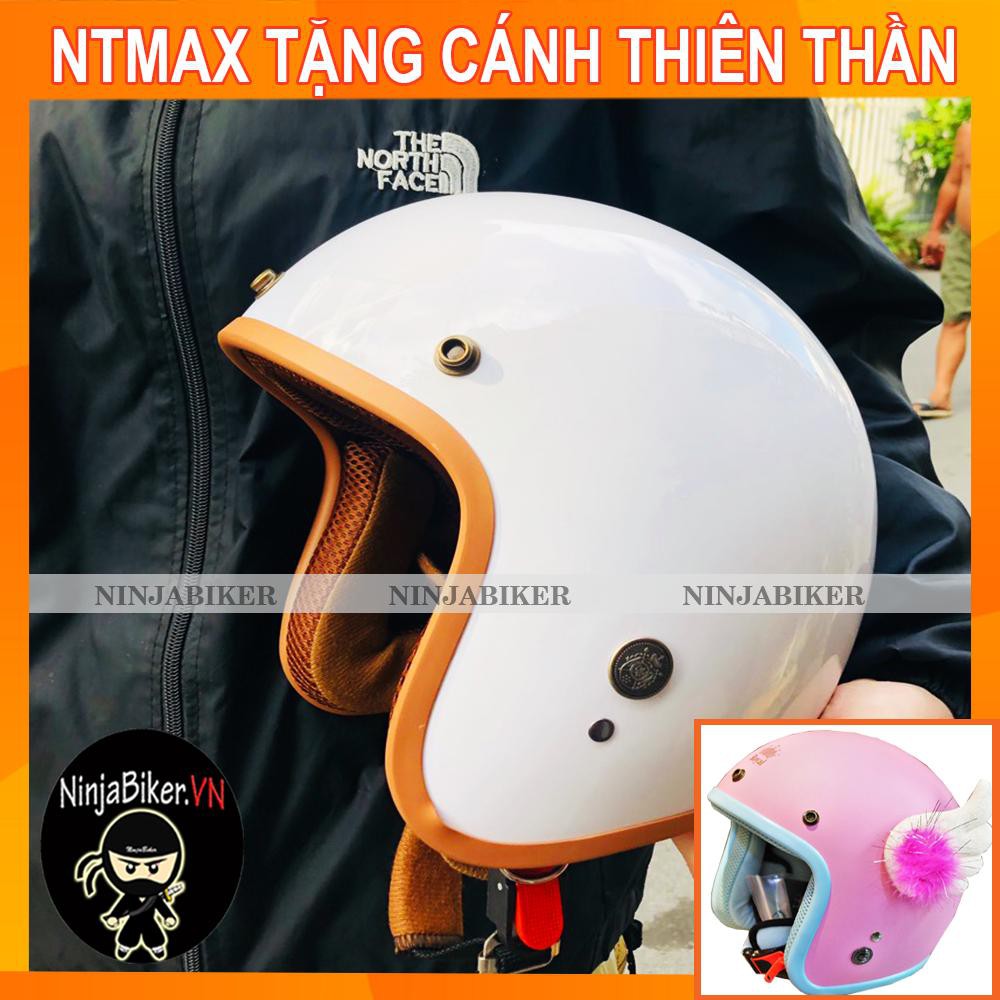 [ MẪU MỚI] Nón bảo hiểm ntmax chính hãng kèm cánh thiên thần lông( ngẫu nhiên)