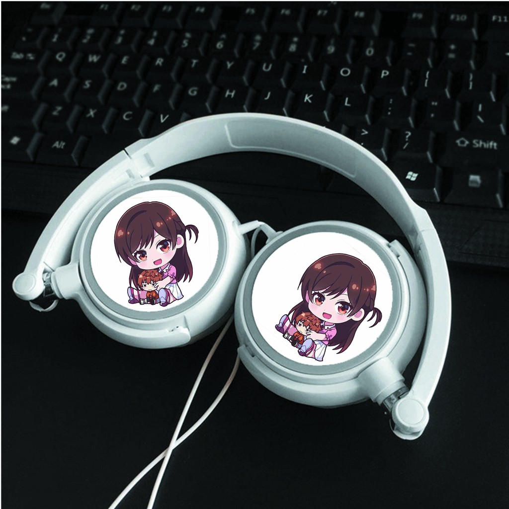 Tai nghe Kanojo Okarishimasu DỊCH VỤ THUÊ BẠN GÁI 2 mẫu dạng chụp cắm dây có mic tặng ảnh nhỏ gọn tiện lợi thời trang