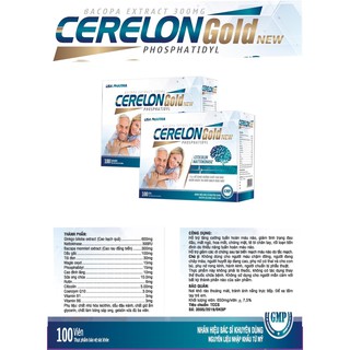 CERELON GOLD 100 VIÊN hiệu quả cao cam kết dễ ngủ ngủ ngon HOẠT HUYẾT DƯỠNG NÃO TUẦN HOÀN MÁU NÃO
