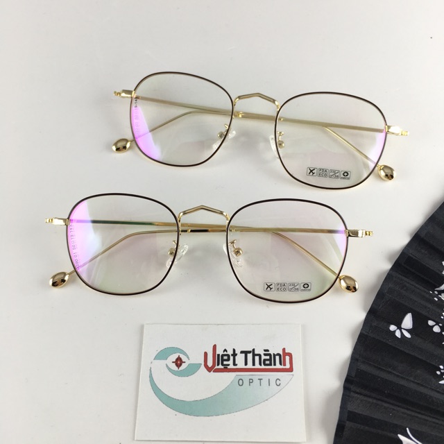 Gọng kính kim loại mảnh chân bi nhẬn lắp mắt độ cận viễn loạn