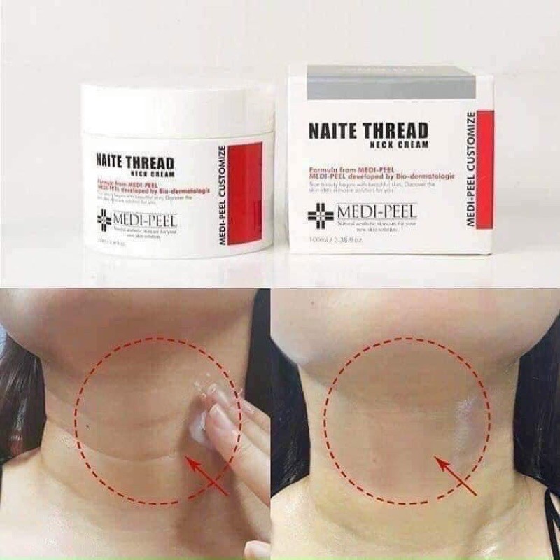 Kem Dưỡng Da Cổ Ngăn Ngừa Lão Hoá, Nếp Nhăn Làm Săn Chắc Da Vùng Cổ Medi Peel Naite Thread Neck Cream 100ml