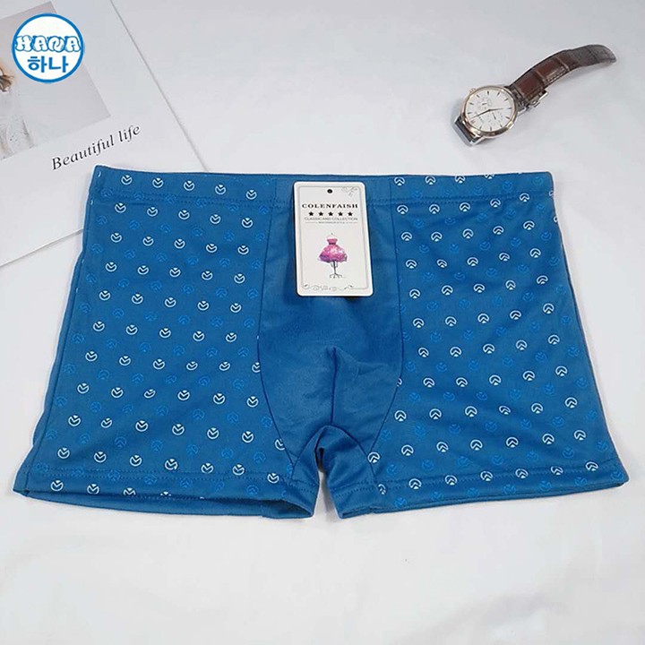 Combo 4 Quan lot nam cotton boxer đùi cao cấp lụa in thoáng khí BIG SIZE SIZE LỚN (70 ĐẾN 135 KG) quần lót nam quan chip