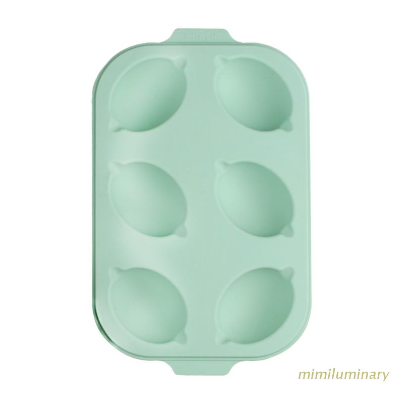 1 gói khuôn silicone 6 lỗ tạo hình quả chanh làm bánh kẹo thạch rau câu