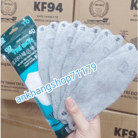 Set 10 chiếc khẩu trang 4 lớp KF94 TRÍ ĐỨC MASK 4D chống bụi mịn và kháng khuẩn cao cấp Hàn Quốc không mùi đạt chuẩn