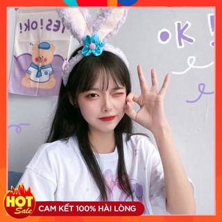 Bờm Lông Tai Thỏ Tím Stella Lou Disney Điều Chỉnh Cụp Tai Cute Cài Tóc Băng Đô Rửa Mặt Tai Thỏ Gấu Đáng Yêu Hot Trend Sm