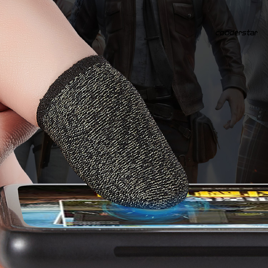 Set 2 vỏ chụp đầu ngón tay chống mồ hôI chơi game trên điện thoại