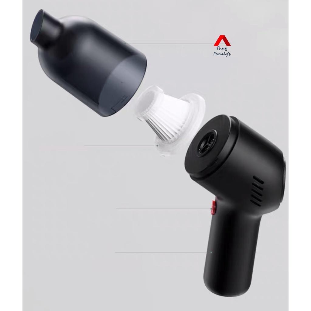 Máy hút bụi cầm tay mini DHA, hút lông chó mèo, hút bụi ô tô siêu tiện lợi - bảo hành 12 tháng