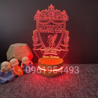 Đèn Led 3D Decor bàn làm việc decor bàn học Đèn Ngủ Liverpool