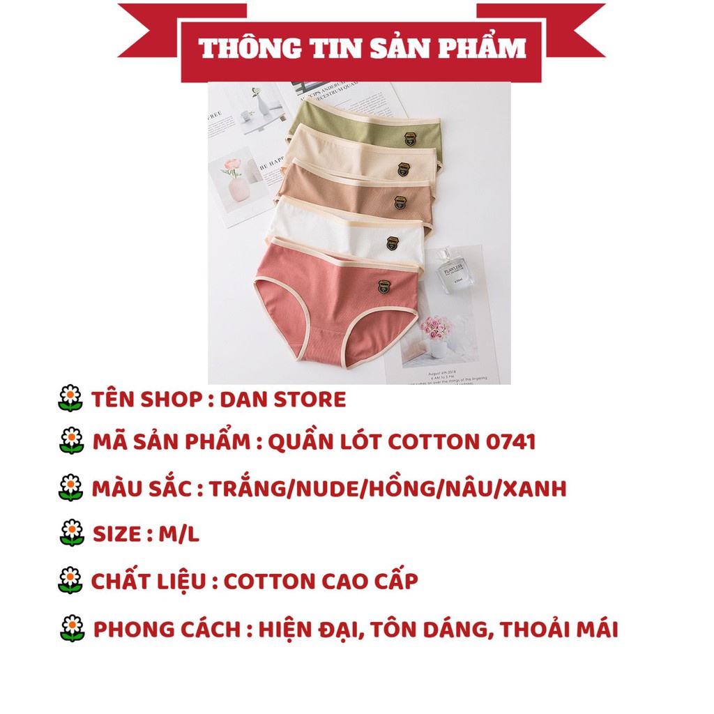 Quần Lót Nữ Cotton - Quần Lót Nữ dễ thương mềm mại tôn dáng chữ Happy girl DAN STORE MÃ 0741