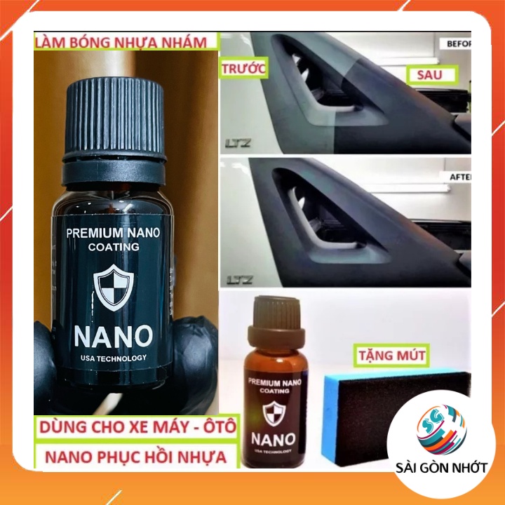 Phục Hồi Nhựa Nhám Xe Máy NANO USA, Liqui Moly 1522, Turtle Wax - đen nhựa nhám, hiệu ứng cánh sen, không phai