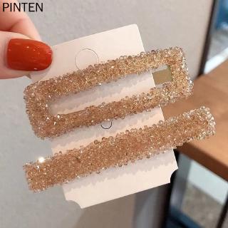 Bộ Hai Mảnh Lấp Lánh Thời Gian Retro Kẹp Tóc Top Kẹp Sang Trọng Kẹp Mũ Đội Đầu Hàn Quốc Ngọt Ngào Đơn Giản Cô Gái Nổ Bên Kẹp