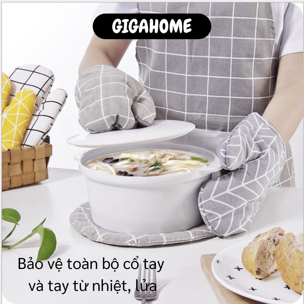 Găng Tay Cách Nhiệt GIGAHOME Bao Tay Lò Nướng, Lò Vi Sóng Cách Nhiệt, Không Trơn Trượt 6007