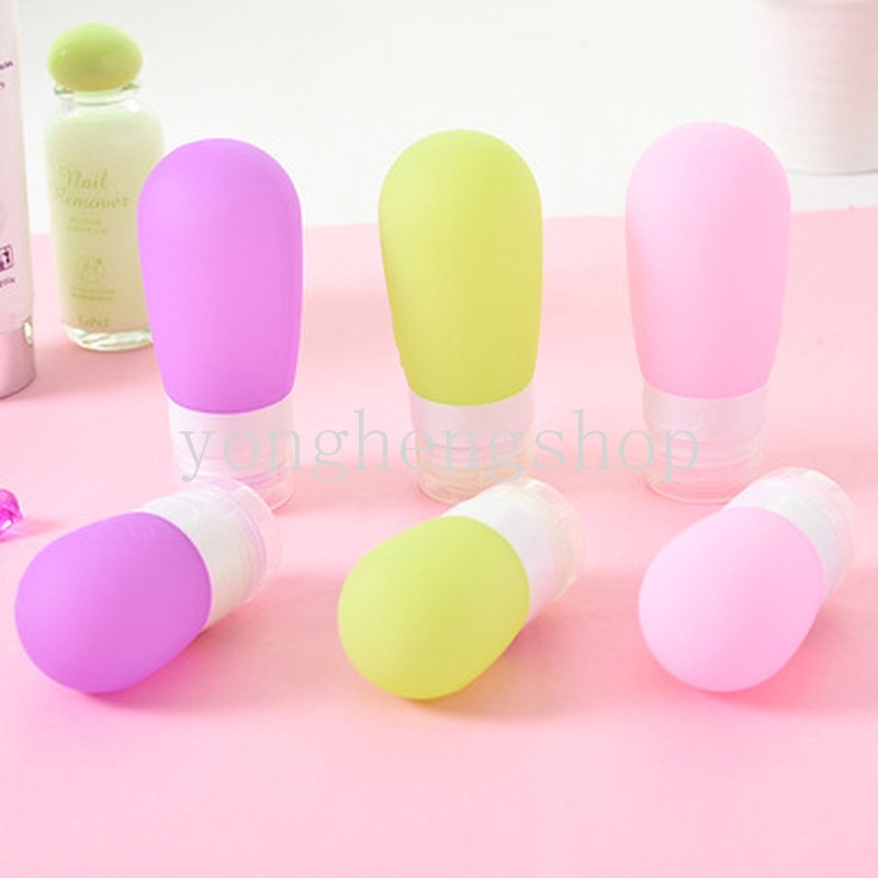 Chai Chiết Mỹ Phẩm/ Dầu Gội Bằng Silicon Màu Kẹo Dễ Thương Có Thể Tái Sử Dụng